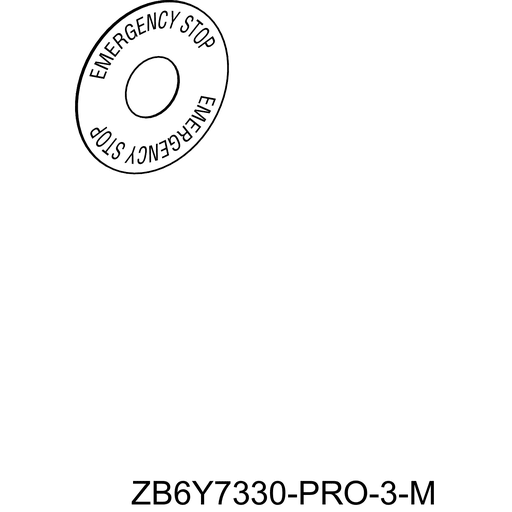 Square-D / Schneider - Square D ZB6Y7330 16 mm Yellow Circular Legend Plate