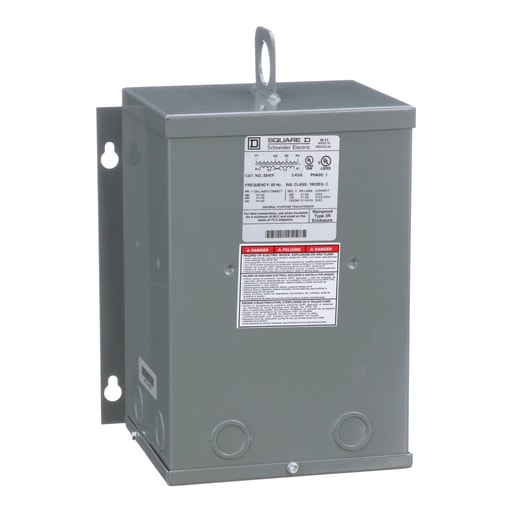 Square-D / Schneider - Square D 3S40F 3 kVa 480 VAC Primary 120/240 VAC Secondary Dry Type General Purpose Transformer
