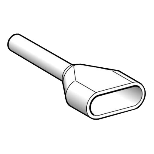 Square-D / Schneider - Square D AZ5DE005 8 x 1.7 mm 22 AWG White Tin Plated Copper Insulated Twin Conductor Cable End