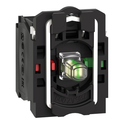 Square-D / Schneider - Square D ZB5AW0G15 22 mm 110 to 120 Volt 1NO 1NC Single Contact Block Light Module with LED