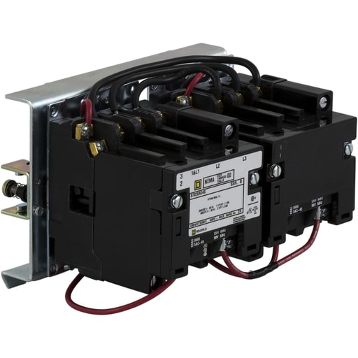 Square-D / Schneider - Square D 8702SBO4V02S 110/120 VAC 18 Amp 3-Pole Open Type Full Voltage Reversing Magnetic Contactor