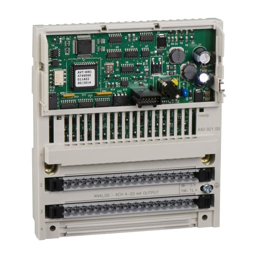 Square-D / Schneider - Square D 170AAO92100 125 x 47.5 x 141.5 mm 24 VDC 4 to 20 mA 4-Channel Analog Output Base