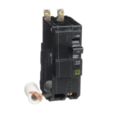 Square-D / Schneider - Square D QOB215EPD 2-Pole 15 Amp 120/240 Volt Bolt-On Thermal Magnetic Miniature Circuit Breaker