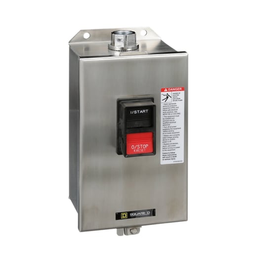 Square-D / Schneider - Square D 2510MCW13 600 VAC 27 Amp 10 Hp 3-Pole NEMA 4/4X Non-Reversing Manual Starter
