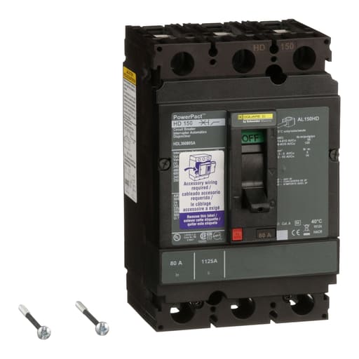 Square-D / Schneider - Square D HDL36080SA 600 Volt 80 Amp Molded Case Circuit Breaker