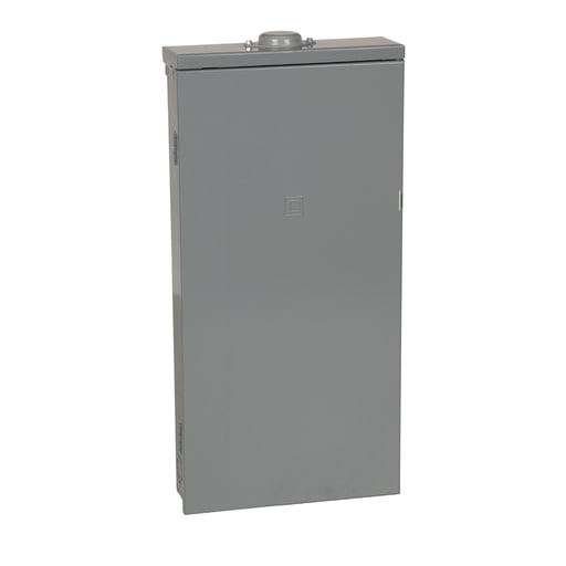 Square-D / Schneider - Square D QO130M200PRB 200A 120/240V 1ø3W Convertible Main Breaker Load Center, Plug-On Neutral, 30 Spaces / 40 Circuits, NEMA-3R, Gray