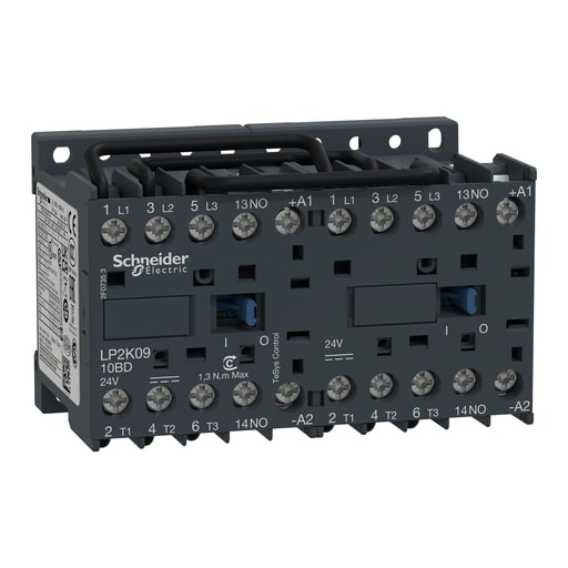Square-D / Schneider - Square D LP2K0910BD 575 VAC 9 Amp 3-Pole 1NO Screw Clamp Terminal Reversing IEC Contactor