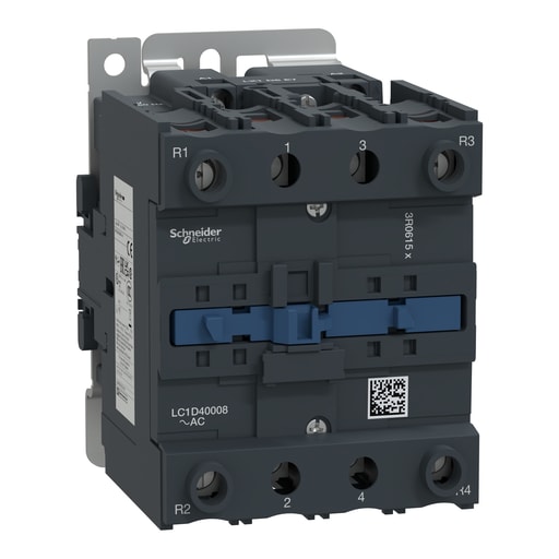 Square-D / Schneider - Square D LC1D40008G6 575 VAC 40 Amp 4-Pole 1NO 1NC Screw Terminal Full Voltage Non-Reversing IEC Contactor
