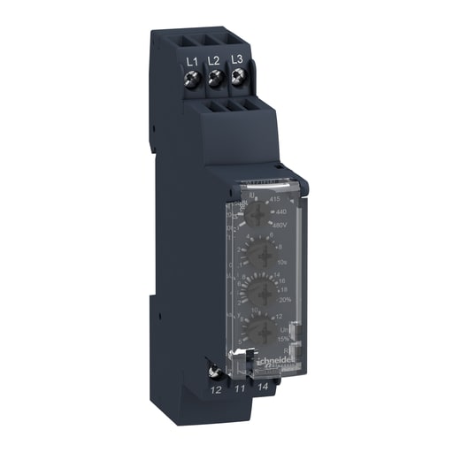 Square-D / Schneider - Square D RM17UAS15 0.69 x 17.5 Inch 240 VAC/VDC 1-Phase Voltage Measurement Relay