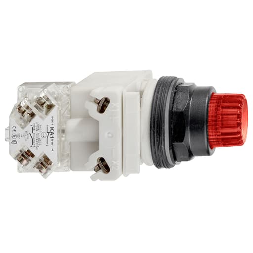 Square-D / Schneider - Square D 9001SK2L38LRR 30 mm Red Body Plastic Bezel Momentary Round Illuminated Push Button Operator