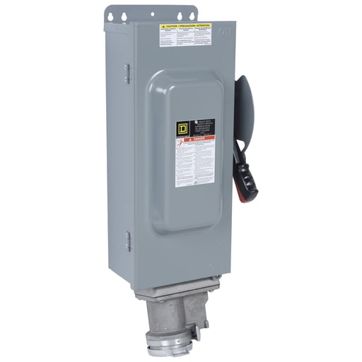 Square-D / Schneider - Square D HU363AWA 600 VAC 100 Amp 3-Pole Non-Fusible Heavy Duty Safety Switch