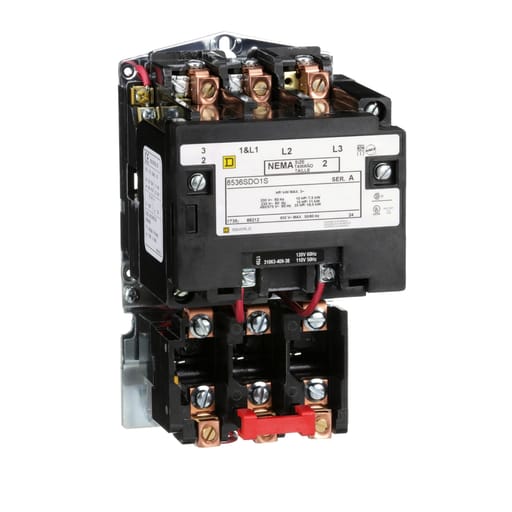 Square-D / Schneider - Square D 8536SDO1V02S 110/120 VAC 45 Amp 25 Hp 3-Pole Open Type Full Voltage Non-Reversing Magnetic Starter