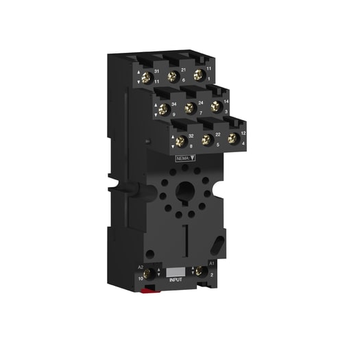 Square-D / Schneider - Square D RUZSC3M 250 Volt 12 Amp 35 mm Din Rail/Panel Mount Box Lug Connector Terminal Relay Socket