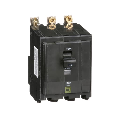 Square-D / Schneider - Square D QOB325 Miniature Circuit Breaker 25A 240V 3Ph , Bolt-On