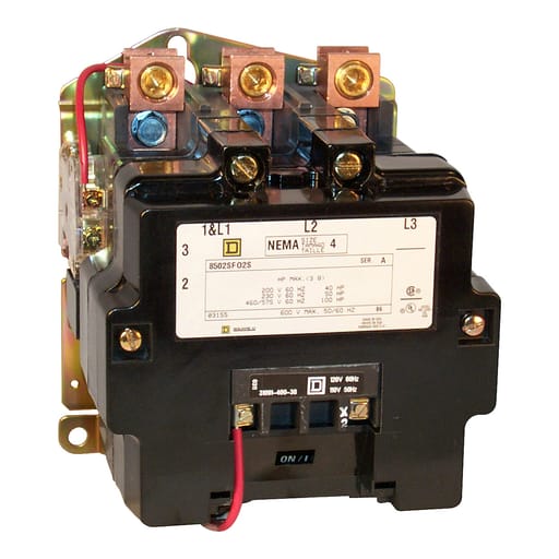 Square-D / Schneider - Square D 8502SFO1V06 440/480 VAC 135 Amp 2-Pole Open Type Full Voltage Non-Reversing Magnetic Contactor
