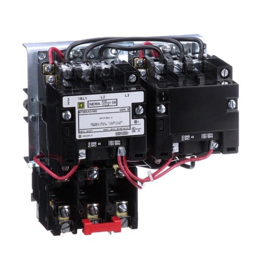 Square-D / Schneider - Square D 8736SAO16V02S 110/120 VAC 9 Amp 2 Hp 3-Phase 3-Pole Open Type Full Voltage Reversing Magnetic Starter