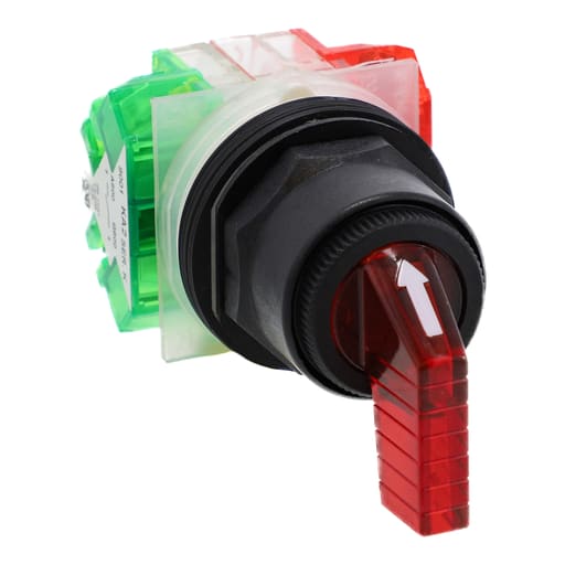 Square-D / Schneider - Square D 9001SKS42FBH21 30 mm 10 Amp 600 VAC/VDC 1NO 1NC 3-Position Round Knob Non-Illuminated Selector Switch