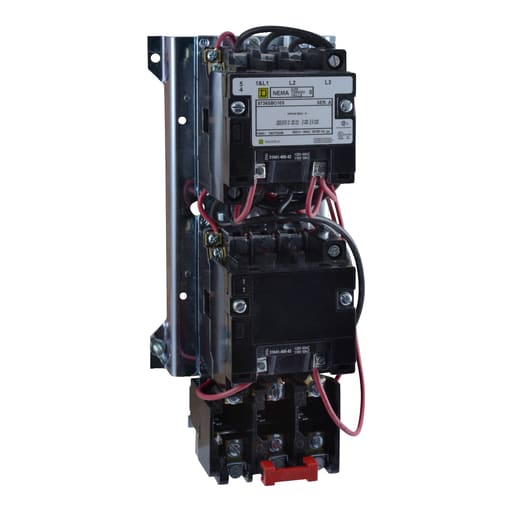 Square-D / Schneider - Square D 8736SCO7V02S 110/120 VAC 27 Amp 10 Hp 3-Phase 3-Pole Open Type Full Voltage Reversing Magnetic Starter