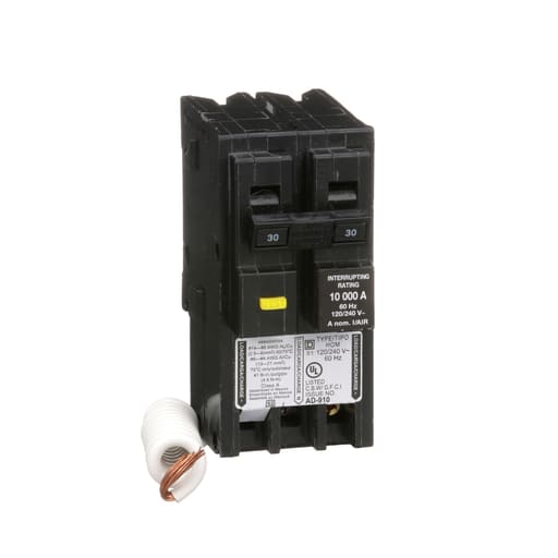 Square-D / Schneider - Square D HOM230GFI 120/240 Volt 30 Amp Miniature Circuit Breaker