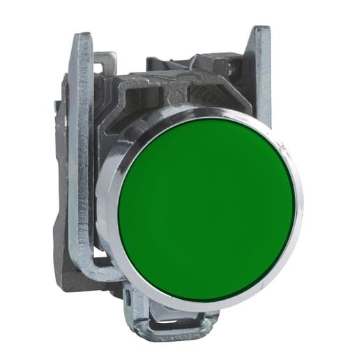 Square-D / Schneider - Square D XB4BA31 22 mm 600 VAC 1.2 Amp 1NO Green Round Momentary Flush Non-Illuminated Push Button
