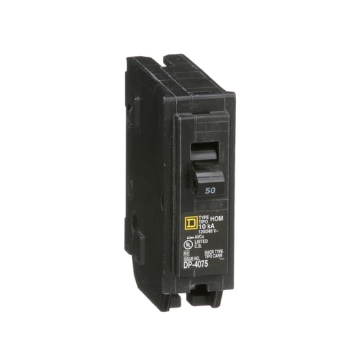 Square-D / Schneider - Square D HOM150 120/240 Volt 50 Amp Miniature Circuit Breaker