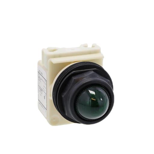 Square-D / Schneider - Square D 9001SKP35G9 30 mm 24/28 VAC/VDC Green Lens Plastic Bezel Incandescent Standard Octagonal Pilot Light
