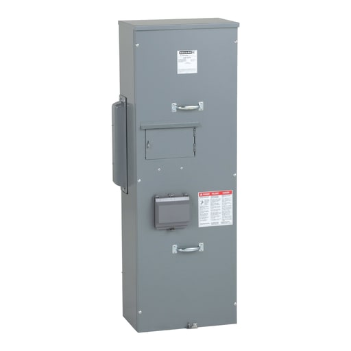 Square-D / Schneider - Square D EZM1400FS 120/240 VAC 400 Amp 1-Phase 3-Wire Steel Meter Center Fusible Switch