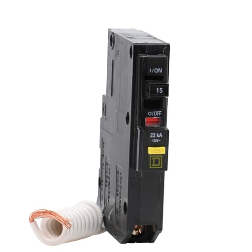 Square-D / Schneider - Square D QO115VHGFI 1-Pole 15 Amp 120 Volt Plug-On Thermal Magnetic Miniature Circuit Breaker