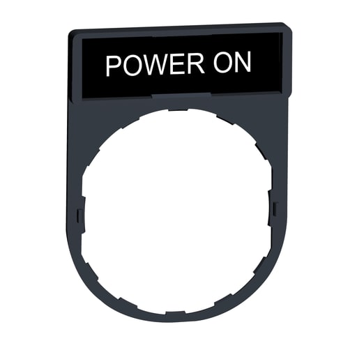 Square-D / Schneider - Square D ZBY2326 30 x 40 mm Power On Marked Standard Legend Holder