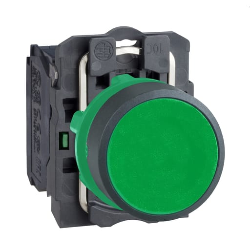 Square-D / Schneider - Square D XB5AA31 22 mm 600 VAC 1.2 Amp 1NO Green Round Momentary Flush Non-Illuminated Push Button