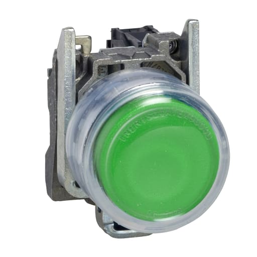 Square-D / Schneider - Square D XB4BP31 22 mm 600 VAC 1.2 Amp 1NO Green Round Momentary Flush Non-Illuminated Push Button