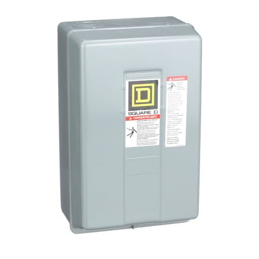 Square-D / Schneider - Square D 8903LG80V02 110/120 VAC 30 Amp 8-Pole 8NO NEMA 1 Electrically Held Lighting Contactor