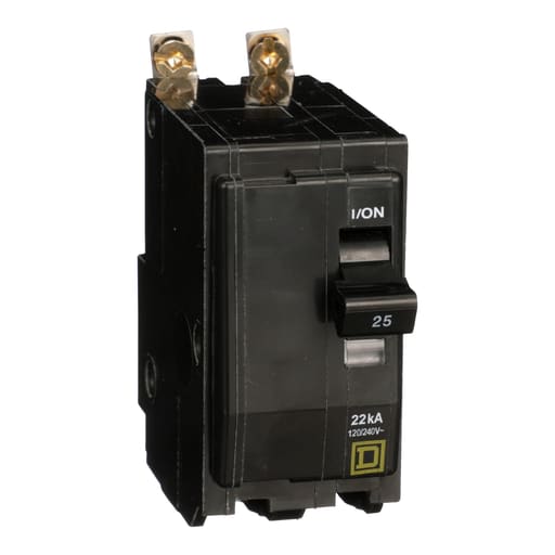 Square-D / Schneider - Square D QOB225VH 2-Pole 25 Amp 240 Volt Bolt-On Thermal Magnetic Miniature Circuit Breaker