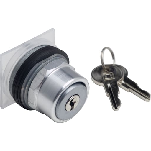 Square-D / Schneider - Square D 9001KR131 30 mm Metal Bezel Key Round Non-Illuminated Push Button Operator