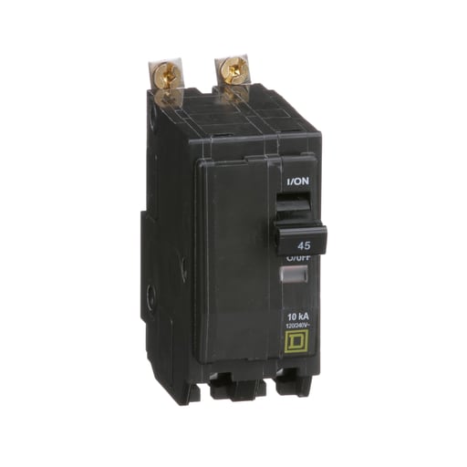 Square-D / Schneider - Square D QOB245 Miniature Circuit Breaker 45A 120/240V 1Ph 2P , Bolt-On