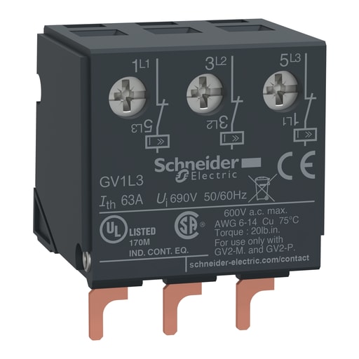 Square-D / Schneider - Square D GV1L3 690 Volt 63 Amp Manual Starter Current Limiter
