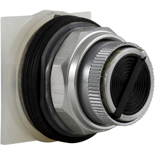 Square-D / Schneider - Square D 9001KQ11B 30 mm Black Body Metal Bezel Button 2-Position Selector Push Button Operator