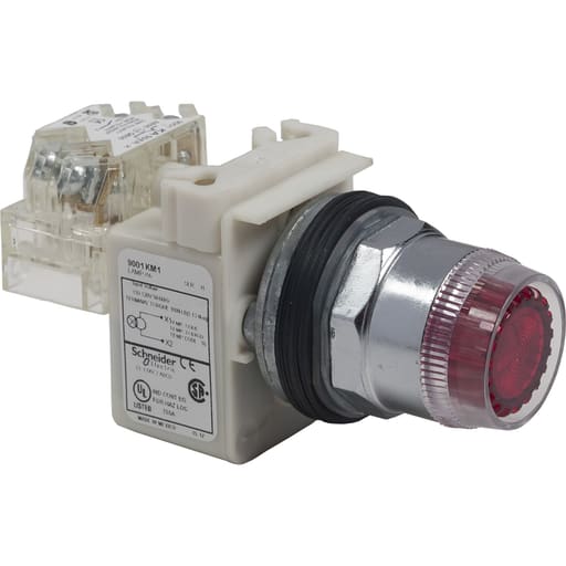 Square-D / Schneider - Square D 9001K1L1RH13 30 mm 10 Amp 600 Volt Push Button