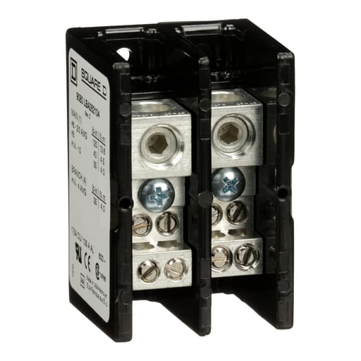 Square-D / Schneider - Square D 9080LBA262104 600 Volt 175 Amp Power Distribution Block