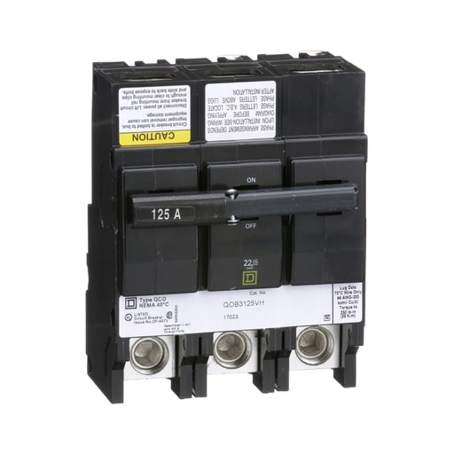 Square-D / Schneider - Square D QOB3125VH Miniature Circuit Breaker 125A 240V 3Ph , Bolt-On