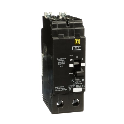 Square-D / Schneider - Square D EGB24070 2-Pole 70 Amp 480 Star/277 Volt Thermal Magnetic Miniature Circuit Breaker