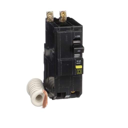 Square-D / Schneider - Square D QOB240GFI 2-Pole 40 Amp 120/240 Volt Ground Fault Miniature Circuit Breaker