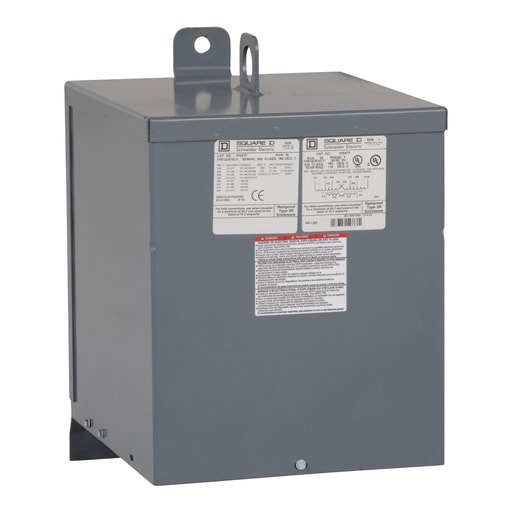 Square-D / Schneider - Square D 10S67F 10 kVa 220 x 440 VAC Primary 110/220 VAC Secondary Dry Type General Purpose Transformer