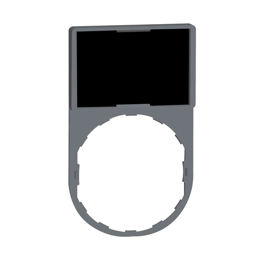 Square-D / Schneider - Square D ZBY6101 18 x 27 mm Black/Red Blank Standard Legend Holder