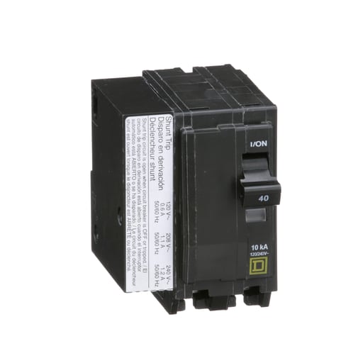 Square-D / Schneider - Square D QO2401021 120/240 Volt 40 Amp Plug-On Miniature Circuit Breaker