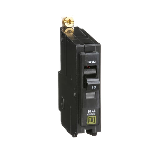 Square-D / Schneider - Square D QOB110 Miniature Circuit Breaker 10A 120.240V 1Ph , Bolt-On
