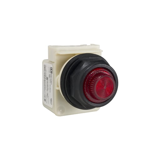 Square-D / Schneider - Square D 9001SKP7R31 30 mm 220/240 Volt Red Lens Plastic Bezel Standard Round Pilot Light