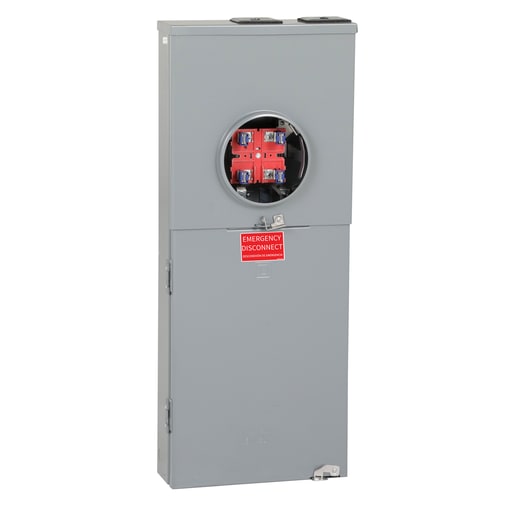 Square-D / Schneider - Square D QC2442M200C 200 Amp 1-Phase 3-Wire Surface Mount Overhead/Underground Service Ringless Type Meter Main