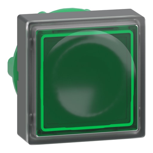 Square-D / Schneider - Square D ZB5CW333 22 mm Green Square Flush Momentary Illuminated Push Button Operator