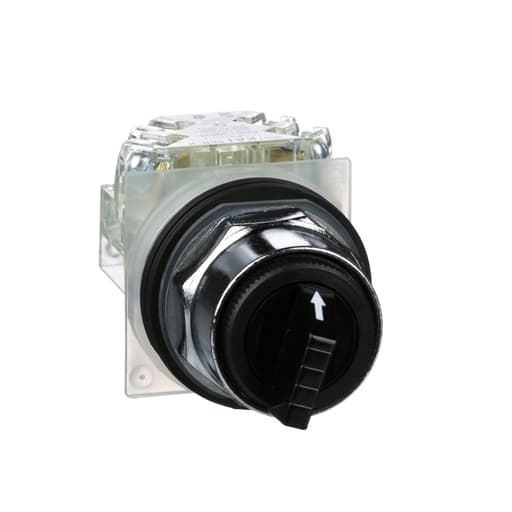 Square-D / Schneider - Square D 9001KS43BH13 30 mm 10 Amp 600 VAC/VDC 1NO 1NC 3-Position Round Knob Non-Illuminated Selector Switch